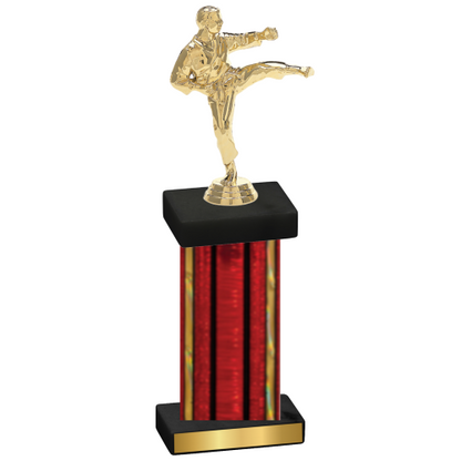 Single Red Glacier Karate Trophy