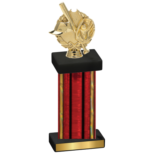 Single Red Glacier Baseball Trophy