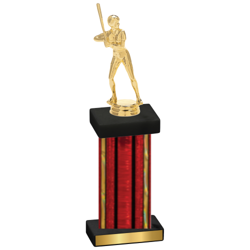 Single Red Glacier Softball Trophy