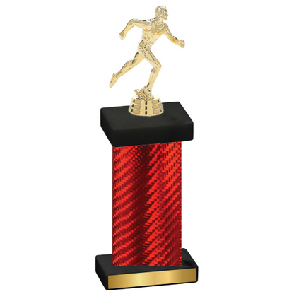 Single Red Carbon Fiber Running Trophy