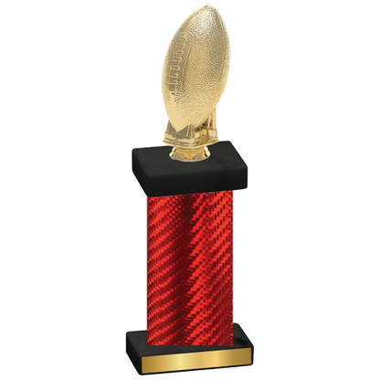 Single Red Carbon Fiber Football Trophy