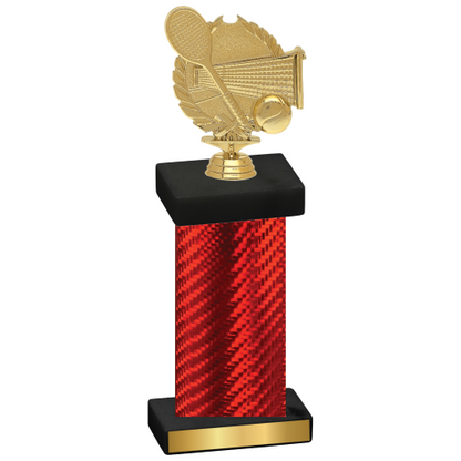 Single Red Carbon Fiber Tennis Trophy