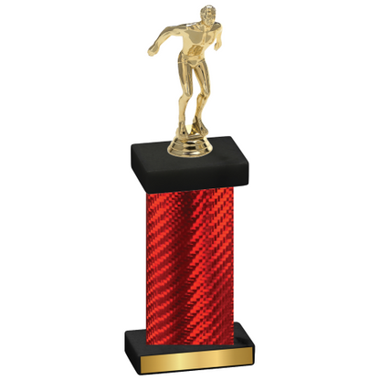 Single Red Carbon Fiber Swimming Trophy