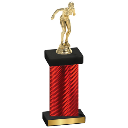 Single Red Carbon Fiber Tennis Trophy