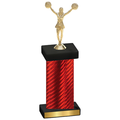 Single Red Carbon Fiber Cheerleading Trophy