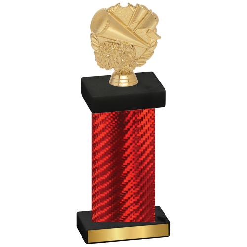 Single Red Carbon Fiber Cheerleading Trophy