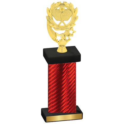 Single Red Carbon Fiber Pickleball Trophy