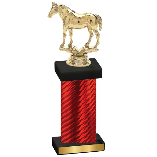 Single Red Carbon Fiber Horses Trophy