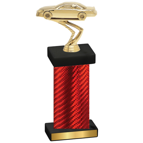 Single Red Carbon Fiber Cars Trophy