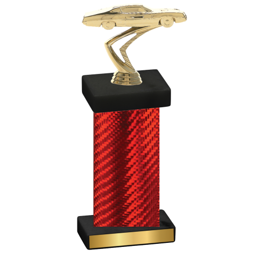 Single Red Carbon Fiber Cars Trophy