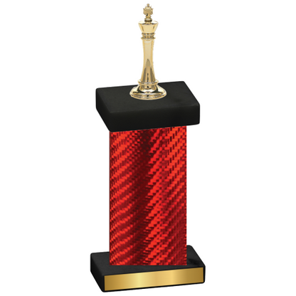 Single Red Carbon Fiber Chess Trophy