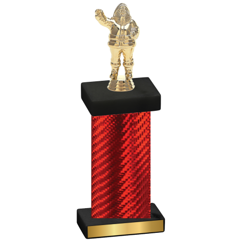 Single Red Carbon Fiber Holiday Trophy