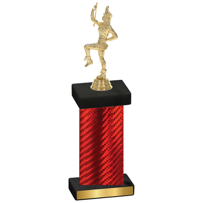 Single Red Carbon Fiber Majorette Trophy