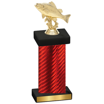 Single Red Carbon Fiber Fishing Trophy