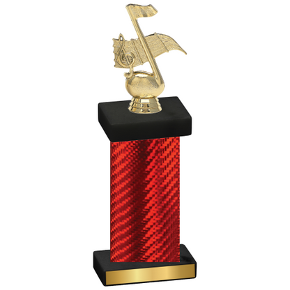 Single Red Carbon Fiber Music Trophy