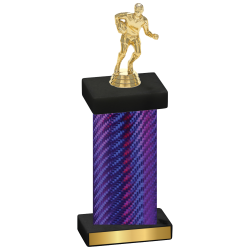 Single Purple Carbon Fiber Rugby Trophy