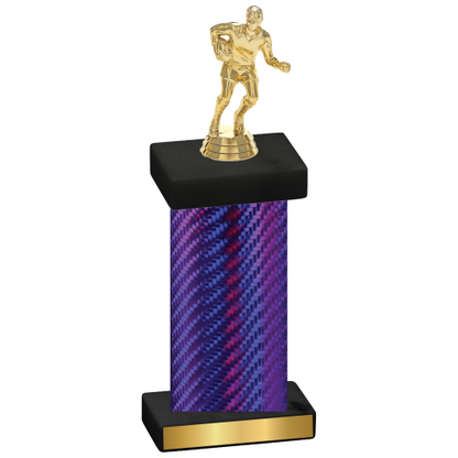 Single Purple Carbon Fiber Rugby Trophy