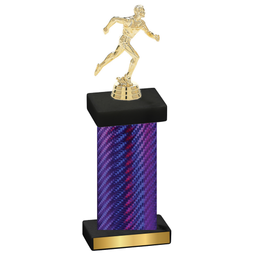 Single Purple Carbon Fiber Running Trophy