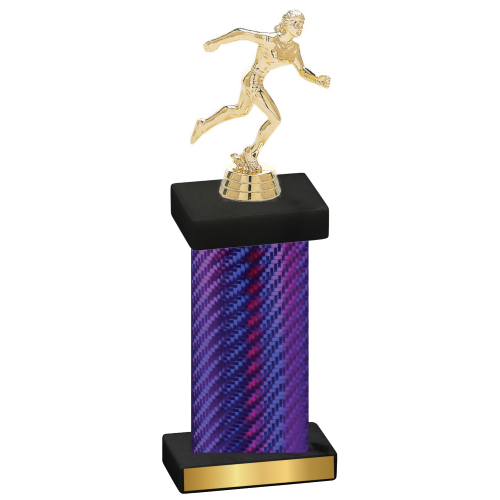 Single Purple Carbon Fiber Running Trophy