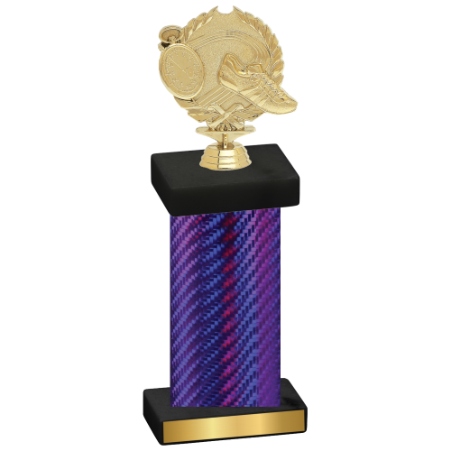 Single Purple Carbon Fiber Running Trophy