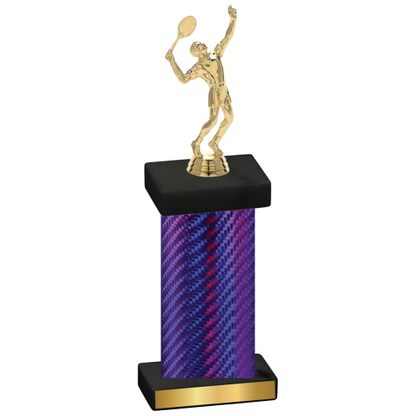 Single Purple Carbon Fiber Tennis Trophy