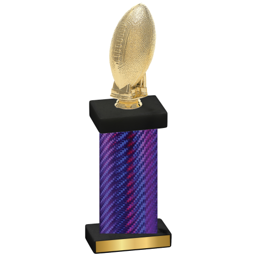 Single Purple Carbon Fiber Football Trophy