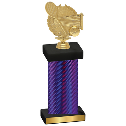 Single Purple Carbon Fiber Tennis Trophy