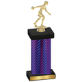 Single Purple Carbon Fiber Bowling Trophy