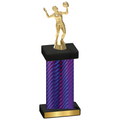 Single Purple Carbon Fiber Volleyball Trophy
