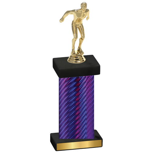 Single Purple Carbon Fiber Swimming Trophy