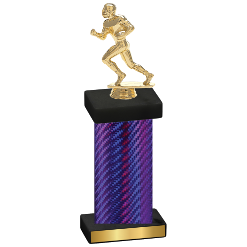 Single Purple Carbon Fiber Football Trophy