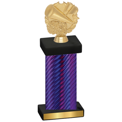 Single Purple Carbon Fiber Cheerleading Trophy