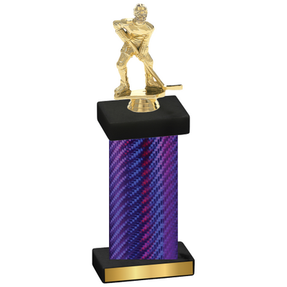 Single Purple Carbon Fiber Hockey Trophy