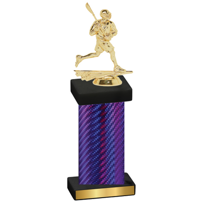 Single Purple Carbon Fiber Lacrosse Trophy