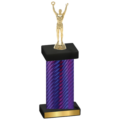 Single Purple Carbon Fiber Victory Trophy