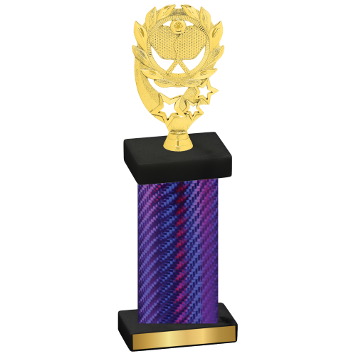 Single Purple Carbon Fiber Pickleball Trophy