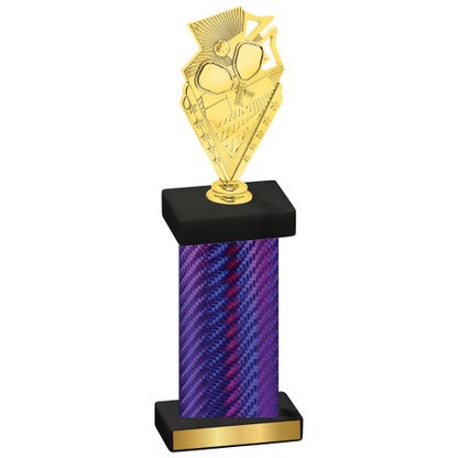 Single Purple Carbon Fiber Pickleball Trophy