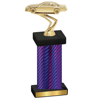 Single Purple Carbon Fiber Cars Trophy