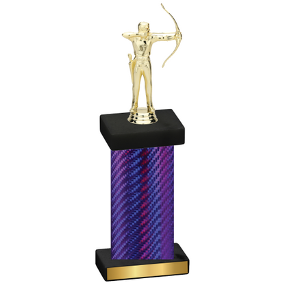 Single Purple Carbon Fiber Archery Trophy