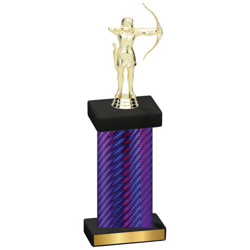 Single Purple Carbon Fiber Archery Trophy