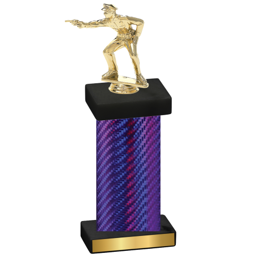 Single Purple Carbon Fiber Shooter Trophy