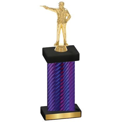 Single Purple Carbon Fiber Shooter Trophy