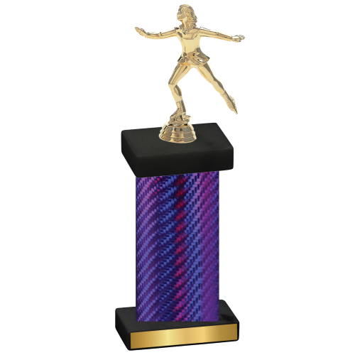 Single Purple Carbon Fiber Skater Trophy