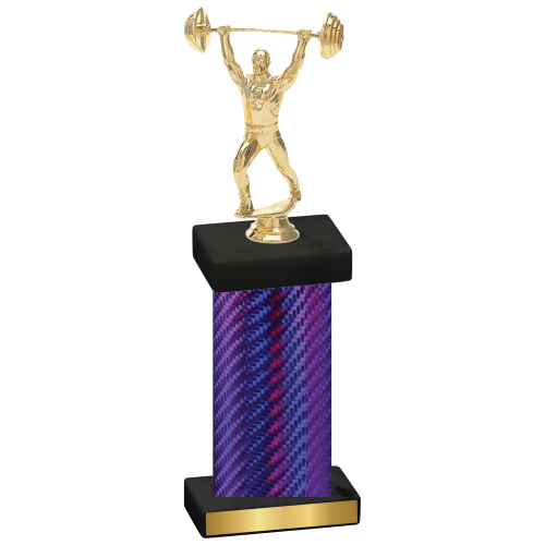 Single Purple Carbon Fiber Weights Trophy