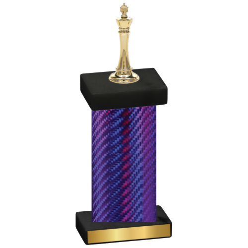 Single Purple Carbon Fiber Chess Trophy