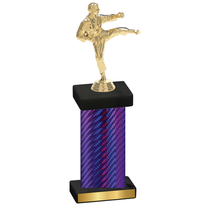 Single Purple Carbon Fiber Karate Trophy