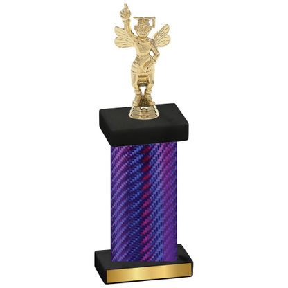 Single Purple Carbon Fiber Academics Trophy