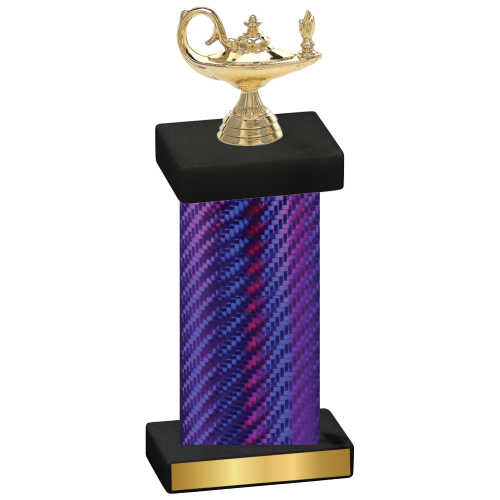 Single Purple Carbon Fiber Academics Trophy