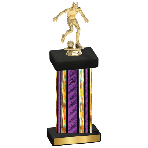 Single Purple Glacier Soccer Trophy