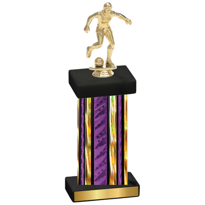 Single Purple Glacier Soccer Trophy